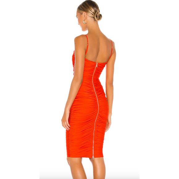 Nookie Cooper Midi Dress MSRP $299 | Tangerine | Size Small - Picture 3 of 13